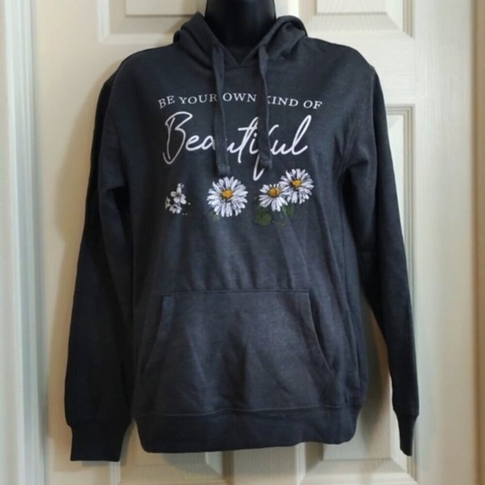 Women's Wound Up Gray Inspirational Hooded Sweatshirt Size XS EUC #0107